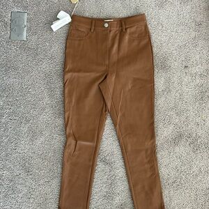 NWT Aritzia brown leather pants